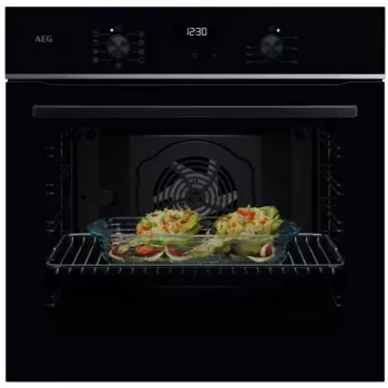 AEG 5000 SurroundCook Forno elétrico de encastrar, 72L, Autolimpeza pirolítica, aço inoxidável