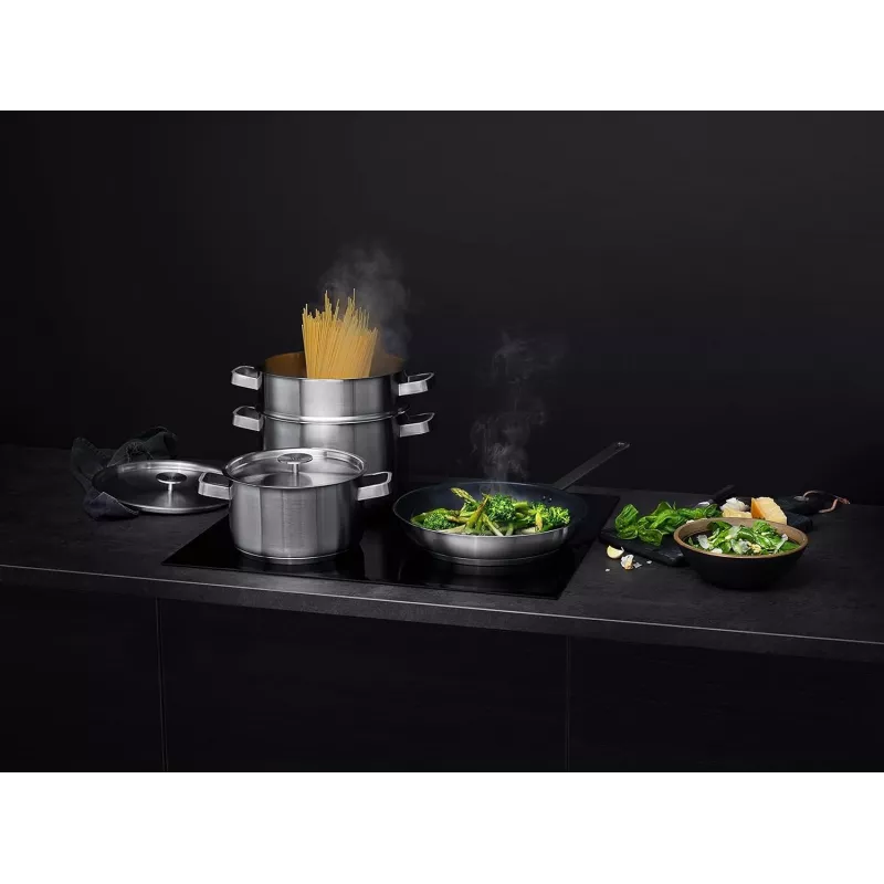 AEG A4SS Panela de Aço Inoxidável com Tampa de Vidro, 3,5 L