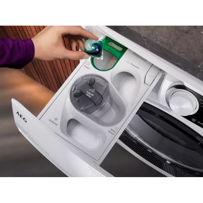 Máquina de lavar roupa de carga frontal AEG LFR83844VE, 8kg, 1400 rpm, branco