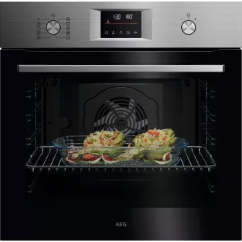 Forno elétrico de encastrar AEG OU5PB40SM com pirólise, 71L, classe energética A+, aço inoxidável