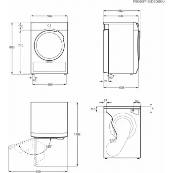 AEG máquina de secar roupa, 8kg