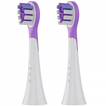 Cabeça de escova de substituição AENO ADBTH09V pack de 2 para escova de dentes sónica ADLER AD 2174, cerdas de nylon macias, branco