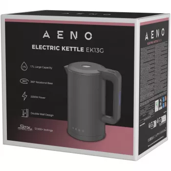 AENO chaleira elétrica AEK0013G, cinzento, 1,7 l, 1850–2200 W, controlador Strix