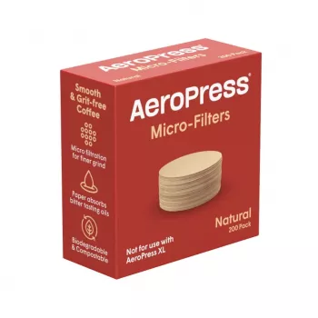 Microfiltros de papel AeroPress naturais 200 unidades