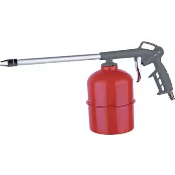AEROTEC Pistola de pintar pneumática com depósito de aço de 1L, caixa em metal leve 2010102