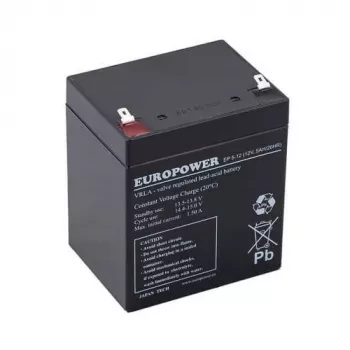 Bateria AGM Série EUROPOWER EP 12V 5Ah T1 (Duração 6-9 anos)