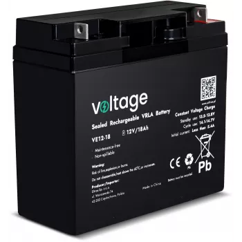 Bateria AGM Voltage 12V 18Ah VE12-18 (duração 6-9 anos)