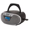 Sistema estéreo portátil Aiwa BBTU-400SL CD/FM RDS/USB/Bluetooth prateado com reprodução MP3