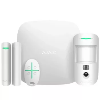 Kit de início de segurança de alarme AJAX CAM/branco 38172