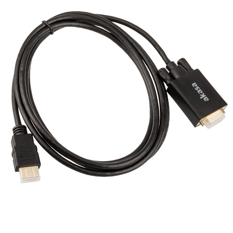 Cabo adaptador Akasa AK-CBHD26-20BK HDMI para VGA 2m preto