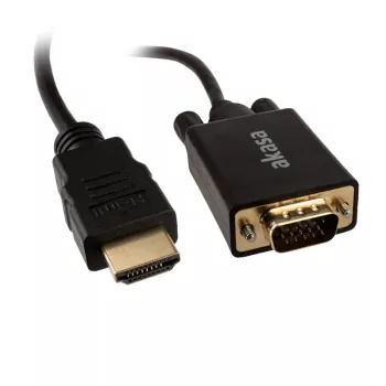 Cabo adaptador Akasa AK-CBHD26-20BK HDMI para VGA 2m preto