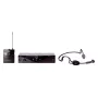 AKG WMS45 Sports Set Sistema de microfone sem fios com auscultador C544 L, UHF BD U2 banda (614-630 MHz), transmissor bodypack, recetor estacionário, alcance 30m