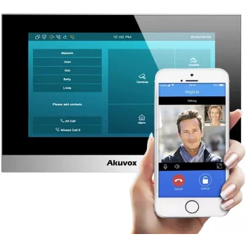 Monitor de videoporteiro AKUVOX C313W-2 7 polegadas ecrã tátil Android 6.0 PoE