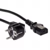 Akyga AK-PC-06A cabo de alimentação CEE 7/7 para IEC C13, 3 m, preto