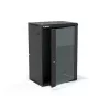 ALANTEC Armário de parede 19 polegadas 18U 600x450mm, em duas partes, porta de vidro individual, preto