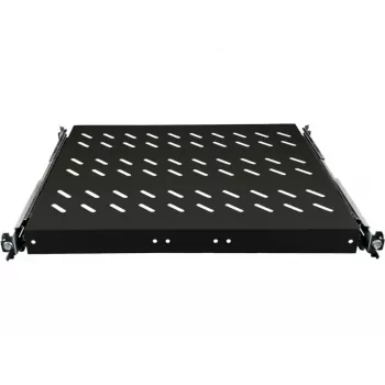 Prateleira deslizante ALANTEC 19 polegadas 1U profundidade 570mm, preta, fixação em 4 pontos