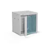 ALANTEC Armário de parede 19 polegadas 12U 600x600mm, Dupla secção, Porta única de vidro, Painéis laterais totalmente removíveis com fecho, 4 calhas de montagem, Cinzento, Flat Pack