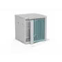 ALANTEC Armário de parede 19 polegadas 12U 600x600mm, Dupla secção, Porta única de vidro, Painéis laterais totalmente removíveis com fecho, 4 calhas de montagem, Cinzento, Flat Pack