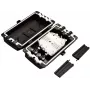 Caixa de emenda de fibra ótica ALANTEC FOM-48K-P flat pass-through, 48 emendas, completa com bandejas de emenda, mangas de proteção de emenda, mangas de vedação de cabo termorretráteis, ferragens de montagem