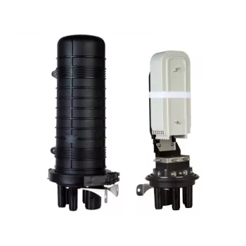 Manga de fibra ótica vertical ALANTEC FOM-72K, 72 fusões, conjunto completo com bandejas, proteção de fusão, conjunto de montagem