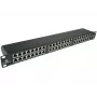 Patch panel ALANTEC STP Cat.6 48 portas IDC 2U 19 polegadas para rack preto (PK050)