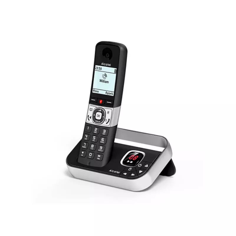 Telefone DECT sem fios ALCATEL 8517110010 com 2 telefones, ecrã âmbar de 1,5 polegadas e agenda telefónica