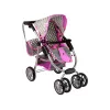 ALICE carrinho de boneca 2 em 1 com saco alcofa rosa estrelas