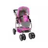 ALICE carrinho de boneca 2 em 1 com saco alcofa rosa estrelas