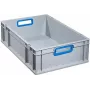 allit ProfiPlus EuroBox 632 Caixa de armazenamento, 77 L, cinzento/azul, empilhável, asas abertas 456775