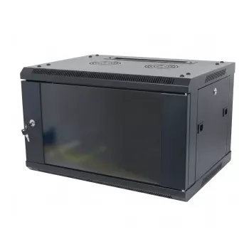 ALLNET Armário de rede de parede 19 polegadas 15U 1 peça 600mm profundidade preto Flat Pack série SMA