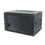 ALLNET Armário de rede de parede 19 polegadas 15U 1 peça 600mm profundidade preto Flat Pack série SMA