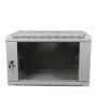ALLNET Armário de rede de parede 19 polegadas 6U 600x600mm cinzento-claro Flat Pack série SMA