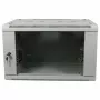 ALLNET Armário de rede de parede 19 polegadas 9U 1 peça profundidade 450mm cinzento-claro Flat Pack série SMA