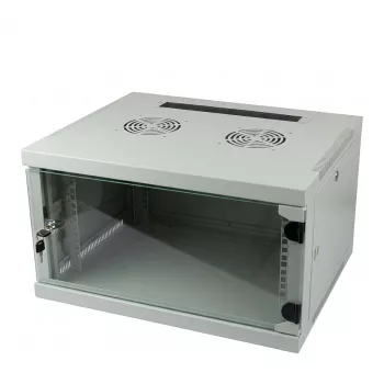 ALLNET Armário de rede de parede 19 polegadas 4U 1 peça 594x541mm cinzento-claro série SMQ