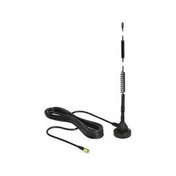ALLNET ALL19102 Antena GSM/3G/LTE 5 dBi, omnidirecional, base magnética, SMA, cabo de 3m