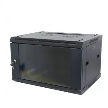 ALLNET Série SMA Armário de rede de parede 19 polegadas 9U 1 peça 600mm profundidade preto Flat Pack