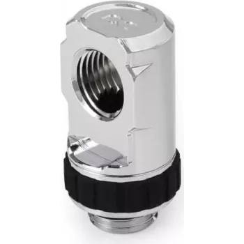 Alphacool Apex Grip Adaptador rotativo de 90° macho/fêmea G1/4 cromado (14888)