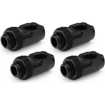 Alphacool Apex Grip adaptador rotativo de 90° G1/4 rosca macho para rosca fêmea, preto, pack de 4 14932