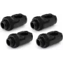 Alphacool Apex Grip adaptador rotativo de 90° G1/4 rosca macho para rosca fêmea, preto, pack de 4 14932