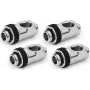 Alphacool Apex Grip adaptador articulado 90° G1/4 rosca macho para rosca fêmea, cromado, pack de 4 (14933)
