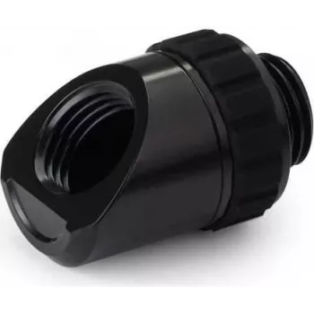 Alphacool Apex Grip Adaptador 45° macho/fêmea G1/4 rotativo preto (14808)