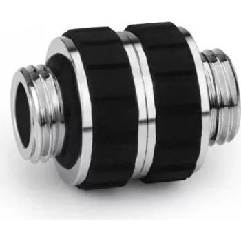 Alphacool Apex Grip adaptador de duplo nipple G1/4 rosca macho para rosca macho rotativo cromado 14918