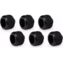 Alphacool Apex Grip HardTube Conexão de compressão 16mm OD rosca G1/4 preto pack de 6 (14929)