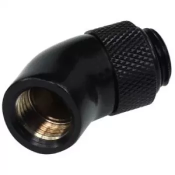 Alphacool HF Adaptador angular de 45° G1/4 rosca macho para G1/4 rosca fêmea - preto profundo 17051