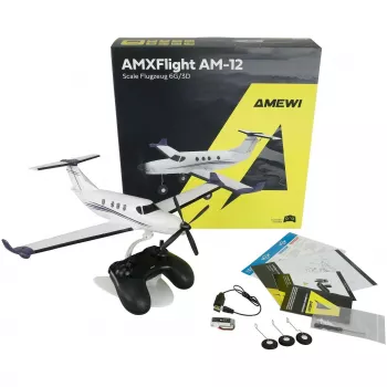 Amewi AMXFlight AM-12 450 mm 6G/3D 6 canais RTF avião RC (24149)