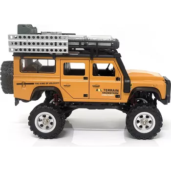 Carro RC AMEWI D90X28 Metal Scale Crawler 4WD 1:28 amarelo