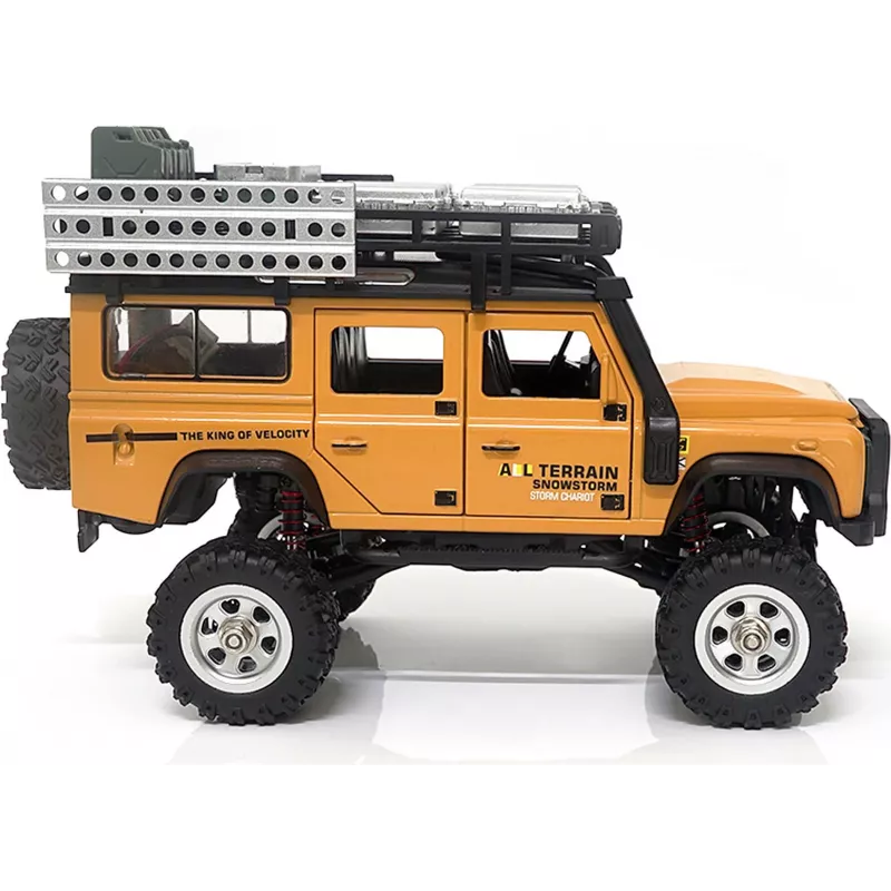 Carro RC AMEWI D90X28 Metal Scale Crawler 4WD 1:28 amarelo