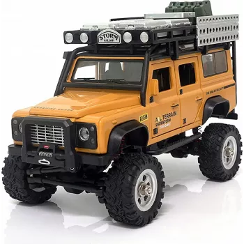 Carro RC AMEWI D90X28 Metal Scale Crawler 4WD 1:28 amarelo