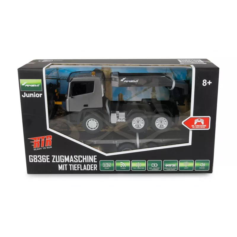 Trator de obra RC AMEWI com atrelado 1:24 RTR