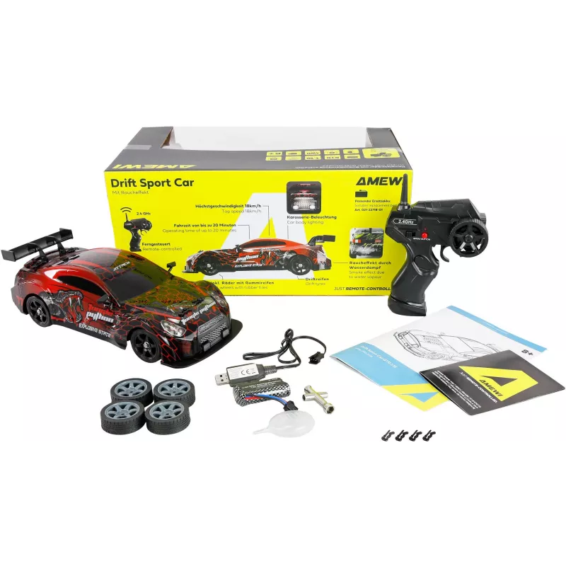 Amewi RC Drift Sport vermelho/verde 1:10 4WD RTR (21134)